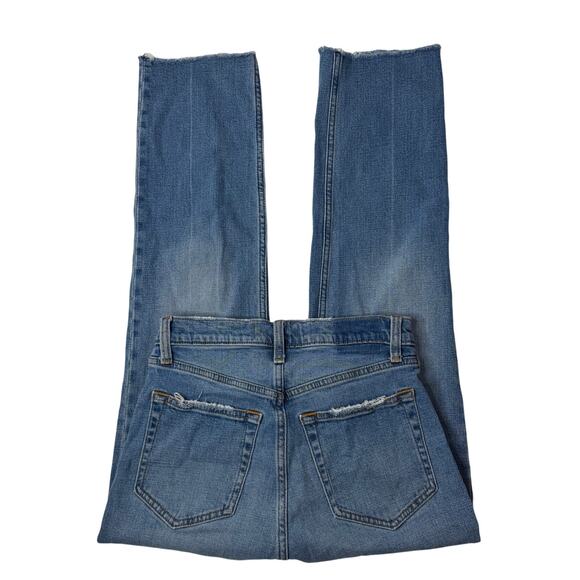 Abercrombie & Fitch Ultra High Rise Ankle Straight Jean size 27 Raw Hem - Picture 11 of 16